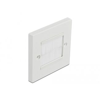 DeLOCK Copertura di gestione cavi 86 x 86 mm con spazzole a strip bianco