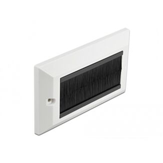 DeLOCK Copertura di gestione cavi 146 x 86 mm con spazzole a strip nere