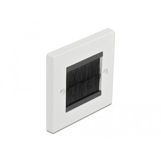 DeLOCK Cable Management Cover 86 x 86 mm with black Brush Strips
