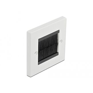 DeLOCK Copertura di gestione cavi 86 x 86 mm con spazzole a strip nere