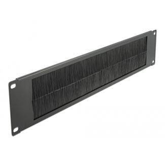 DeLOCK Spazzola a strip per la gestione dei cavi da 19″ 2U nero