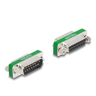 DeLOCK Filtro di soppressione delle interferenze RF/EMI D-Sub 15 pin maschio-femmina con filtro passa-basso capacitivo