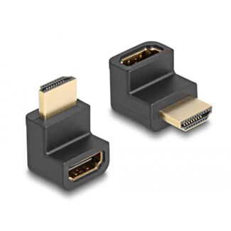 DeLOCK HDMI ad alta velocità con adattatore Ethernet da maschio a femmina angolo da 8K 60 Hz nero