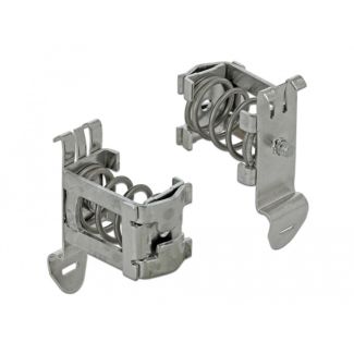DeLOCK Shield Clamp for DIN Rail - Cable diameter 4 - 13.5 mm