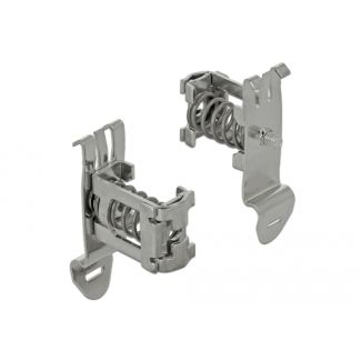 DeLOCK Morsetto di schermatura per guida DIN - Diametro del cavo 3 - 8 mm