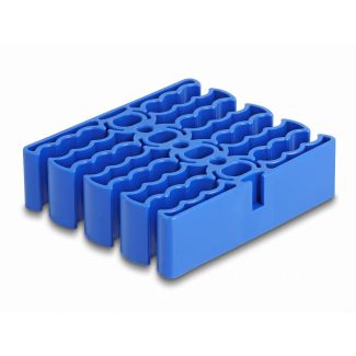 DeLOCK Cable Organizer with 24 cable entries blue