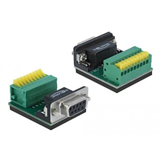 DeLOCK 66322 cavo di collegamento 1 x serial Sub-D 9, 1 x 9 pin Nero, Verde, Argento, Giallo