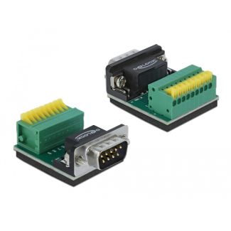 DeLOCK 66321 wire connector 1 x serial Sub-D 9, 1 x 9 pin Black, Green, Silver, Yellow