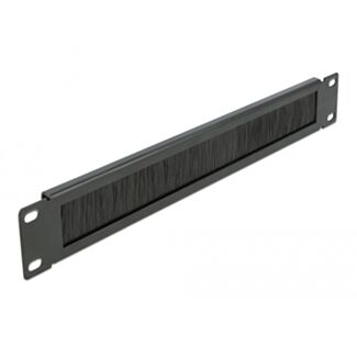 DeLOCK Spazzola a strip per la gestione dei cavi da 19″ 1U nero