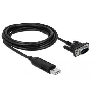 DeLOCK 66282 serial cable Black 1.8 m RS-232 USB Type-A