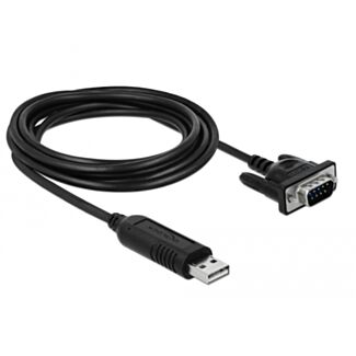 DeLOCK 66282 cavo seriale Nero 1,8 m RS-232 USB tipo A
