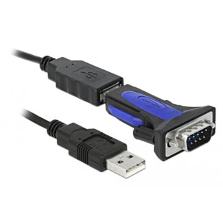 DeLOCK 66280 cavo seriale Nero 0,8 m USB tipo A DB-9