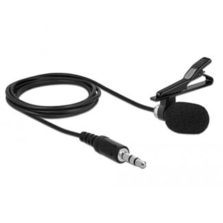 DeLOCK 66279 microfono Nero Microfono a clip