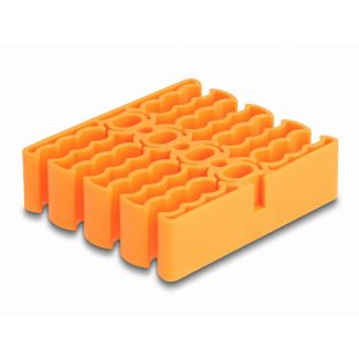 DeLOCK Cable Organizer with 24 cable entries orange