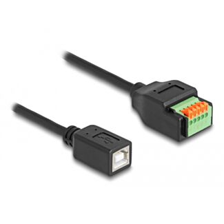 DeLOCK Cavo USB 2.0 Tipo-B femmina per adattatore morsettiera con pulsante 15 cm