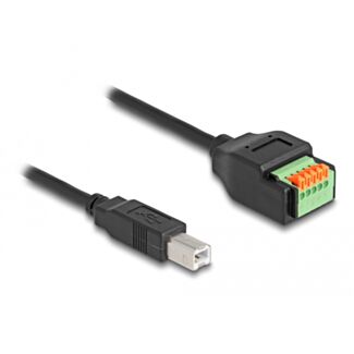 DeLOCK Cavo USB 2.0 Tipo-B maschio per adattatore morsettiera con pulsante 15 cm