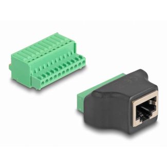 DeLOCK RJ50 female to Terminal Block Adapter with push-button