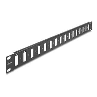 DeLOCK Pannello 19″ per adattatore con connessione a vite a 16 porte nero
