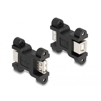 DeLOCK Adattatore USB 2.0 da femmina di Tipo-A per femmina di Tipo-B con attacco a vite
