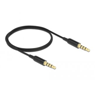 DeLOCK Cavo stereo jack da 3,5 mm a 4 pin maschio per maschio Ultra Slim da 0,5 m nero