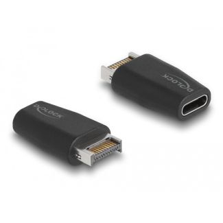 DeLOCK Adapter USB 10 Gbps Type-E Key A male to USB Type-C female black