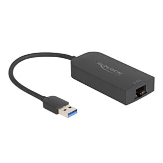 DeLOCK 66045 adattatore per inversione del genere dei cavi USB 5 Gbps Type-A 2.5 Gigabit LAN RJ45 Nero