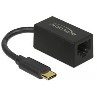 DeLOCK Adattatore USB Type-C per Gigabit LAN compatto nero