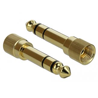 DeLOCK 65983 adattatore per inversione del genere dei cavi 6.35mm 3.5mm Oro