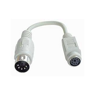 Lindy PS/2 - AT Port Adapter Cable cavo PS/2 0,15 m 6-p Mini-DIN 5-p Mini-DIN Grigio