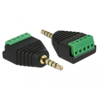 DeLOCK 65947 cable gender changer 3.5 mm Terminal block Black, Green