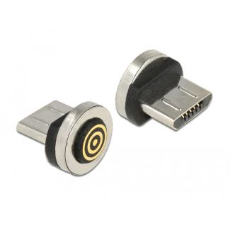 DeLOCK 65932 cable gender changer Magnet USB Type Micro-B Black, Silver