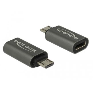 DeLOCK 65927 cable gender changer USB 2.0 Micro-B USB Type-C Anthracite