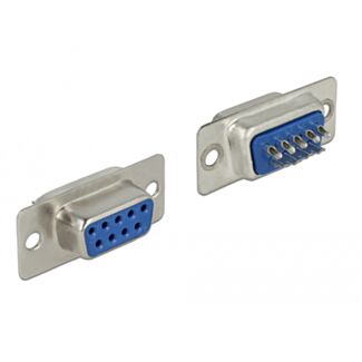 DeLOCK 65882 cavo di collegamento Sub-D 9 pin Blu, Argento