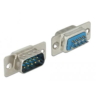 DeLOCK 65881 cavo di collegamento Sub-D 9 pin Blu, Argento