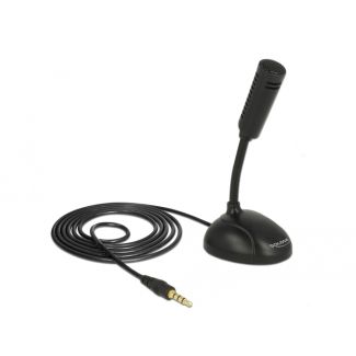 DeLOCK 65872 microfono Nero Microfono per cellulare/smartphone