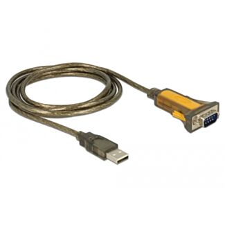 DeLOCK 65840 cavo seriale Nero, Giallo 1,5 m USB tipo A DB-9