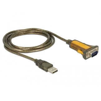 DeLOCK 65840 serial cable Black, Yellow 1.5 m USB Type-A DB-9