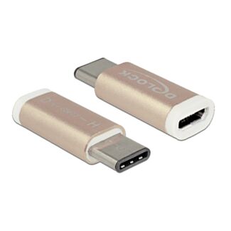 DeLOCK 65677 adattatore per inversione del genere dei cavi USB 2.0-C USB 2.0 Micro-B Rame