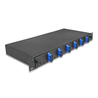 DeLOCK Scatola di giunzione da 19″ per fibra ottica 6 x SC Duplex OS2 1U completamente assemblata