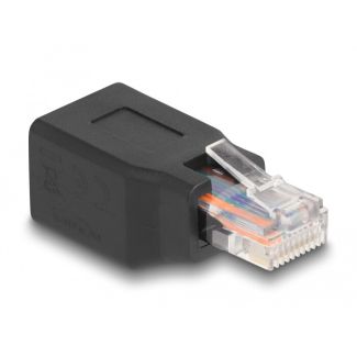 DeLOCK Adapter RJ50 plug to jack pin out 1:1 black