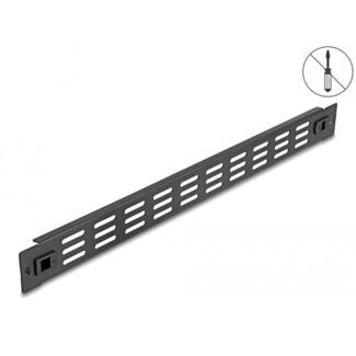 DeLOCK Pannello per armadio di rete da 19″ con fessure di ventilazione senza attrezzi 1U nero