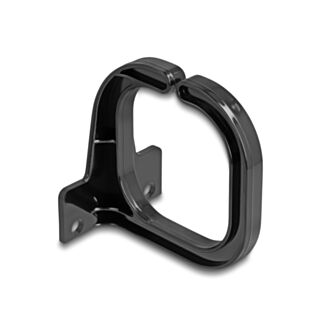DeLOCK Staffa per cavi da 83 x 60 mm con piastra di montaggio nera