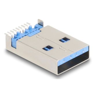 DeLOCK 66946 cavo di collegamento USB Type-A Blu, Argento