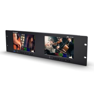 Lilliput RM-7026-12G – 2x 7 inch HDMI/12G-SDI, 3U rack-mountable monitor with Daisy-Chain, Remote Control