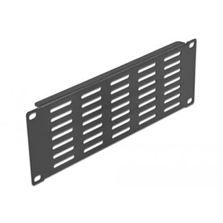DeLOCK Pannello per armadio di rete da 10″ con fessure di ventilazione orizzontali 2U nero