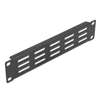 DeLOCK Pannello per armadio di rete da 10″ con fessure di ventilazione orizzontali 1U nero