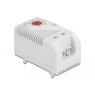 DeLOCK Thermostat with normally closed contact for DIN rail