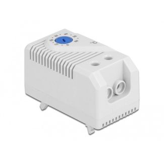 DeLOCK Thermostat with normally open contact for DIN rail
