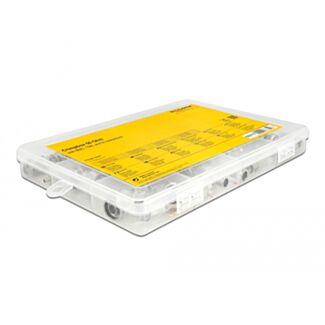 DeLOCK Scatola di crimpatura 48 pezzi 50 Ohm con connettori BNC, TNC e N