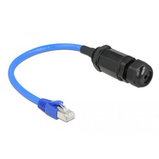 DeLOCK Cable RJ45 plug to RJ45 jack Cat.6 waterproof with cable gland